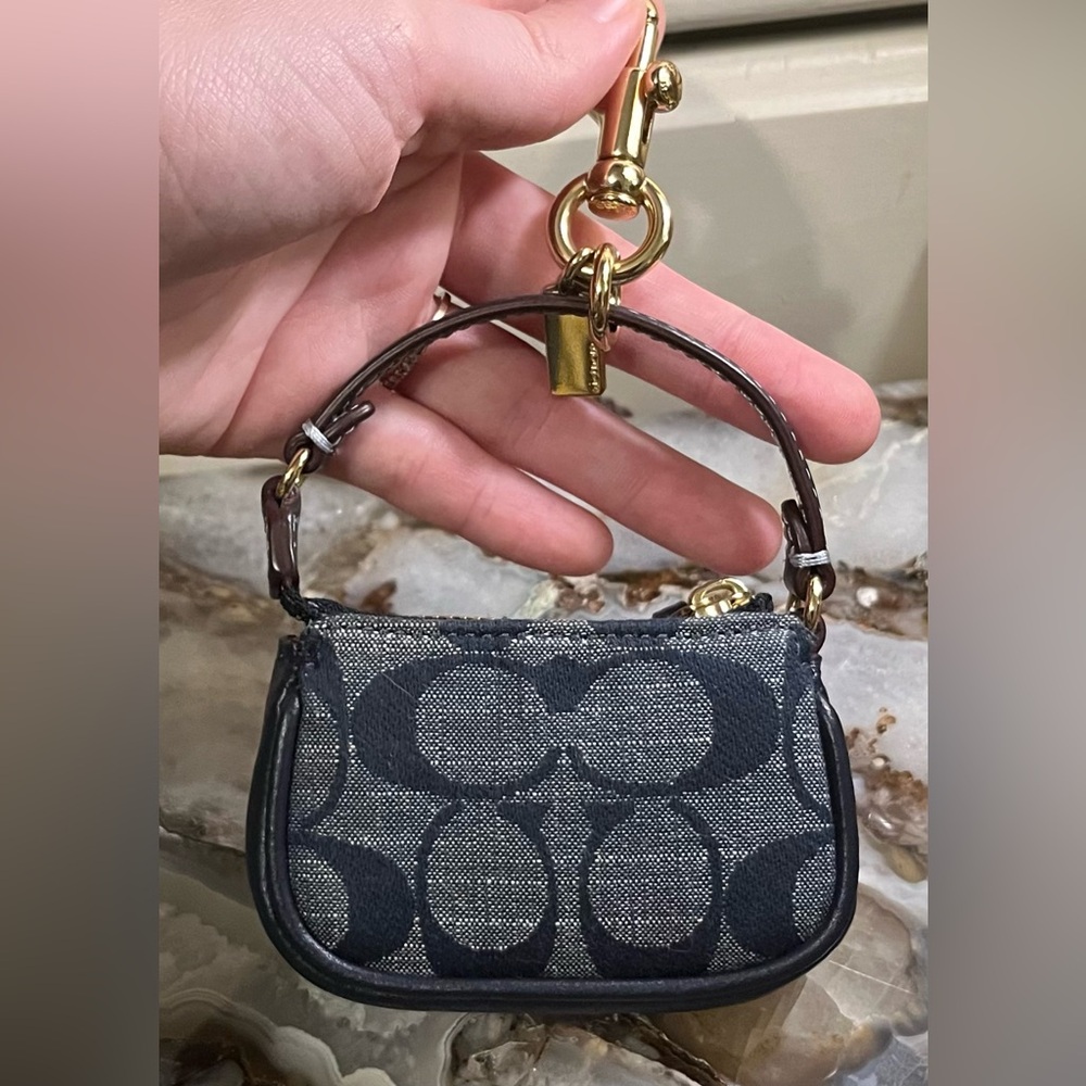 Coach MINI Denim Bag Charm! - Picture 3 of 7